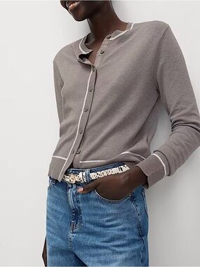 M & S Summer Nutmeg Button Cardigan